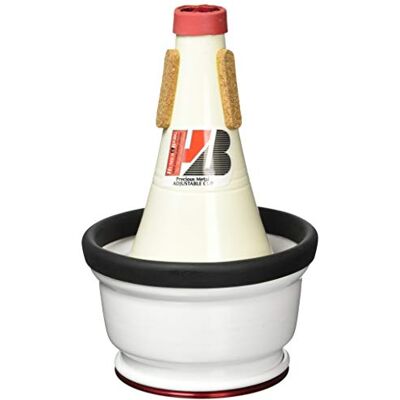Humes & Berg Sordina cónica para trompeta de aluminio, color blanco y rojo Humes & Berg Sordina cónica para trompeta de aluminio, color blanco y rojo