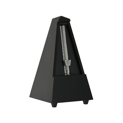 WITTNER Metrónomo Taktell Forma de Pirámide Sistema Maelzel Serie 800 Carcasa de madera maciza Sin campana Negro mate Mecánico para dar cuerda No se requieren baterías Hecho en Alemania WITTNER Metrónomo Taktell Forma de Pirámide Sistema Maelzel Serie 800 Carcasa de madera maciza Sin campana Negro mate Mecánico para dar cuerda No se requieren baterías Hecho en Alemania