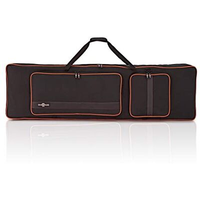 gear4music Funda Deluxe para Teclado de 88 Teclas de Ribete Naranja Elegante para Protección Extra, Acolchado Reforzado 20mm, Dos Grandes Bolsillos, Correa de Hombro Desmontable gear4music Funda Deluxe para Teclado de 88 Teclas de Ribete Naranja Elegante para Protección Extra, Acolchado Reforzado 20mm, Dos Grandes Bolsillos, Correa de Hombro Desmontable