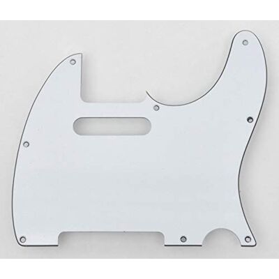 Göldo PGT3W Pastilla de 8 agujeros para telecaster, color blanco, 3 capas Göldo PGT3W Pastilla de 8 agujeros para telecaster, color blanco, 3 capas