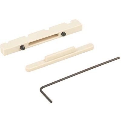 Sadowsky Parts Just-A-Nut III Tanga (4 cuerdas, 1,5 pulgadas, diseño de mano izquierda), color blanco Sadowsky Parts Just-A-Nut III Tanga (4 cuerdas, 1,5 pulgadas, diseño de mano izquierda), color blanco