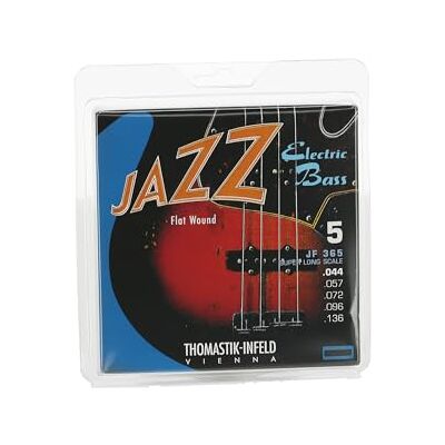 Thomastik-Infeld Flat Wound Bajo eléctrico Juego de 5 cuerdas Jazz Bass Escala súper larga 36", calibres.044 .057 .072 .096 .136 Thomastik-Infeld Flat Wound Bajo eléctrico Juego de 5 cuerdas Jazz Bass Escala súper larga 36", calibres.044 .057 .072 .096 .136