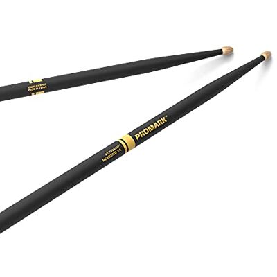 Promark Baquetas Bateria Rebound 7A Drumsticks ActiveGrip Se vuelve más pegajoso a medida que las manos sudan Acabado de agarre activo, Punta de Bellota, Madera de nogal americano 1 par Promark Baquetas Bateria Rebound 7A Drumsticks ActiveGrip Se vuelve más pegajoso a medida que las manos sudan Acabado de agarre activo, Punta de Bellota, Madera de nogal americano 1 par
