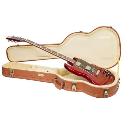 Crossrock Relief Series Funda de Madera para Guitarras eléctricas Les Paul, Superficie Altamente Texturizada, Forro Polar de imitación de visón, Cierres de Acero Inoxidable, secoya Crossrock Relief Series Funda de Madera para Guitarras eléctricas Les Paul, Superficie Altamente Texturizada, Forro Polar de imitación de visón, Cierres de Acero Inoxidable, secoya