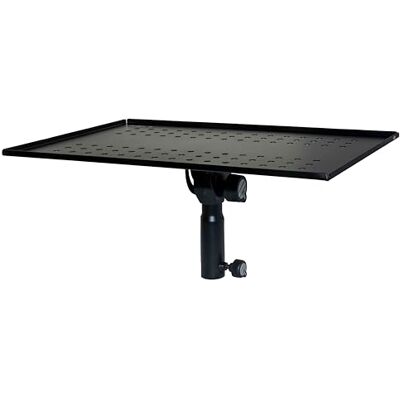 QUIK LOK TOP003 Estante multifunción sobre soporte para teclado; universal; ajustable; capacidad 15 kg; ideal para portátiles y mezcladores; acero barnizado QUIK LOK TOP003 Estante multifunción sobre soporte para teclado; universal; ajustable; capacidad 15 kg; ideal para portátiles y mezcladores; acero barnizado