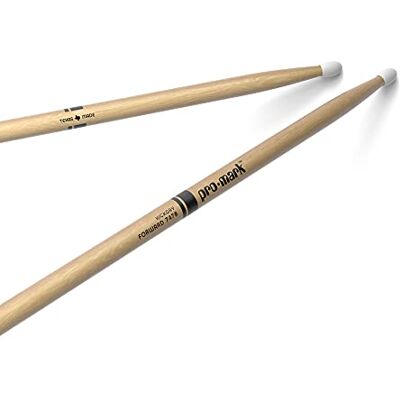 Promark Baquetas TX2BN de nogal americano, punta de nailon, 1 par Promark Baquetas TX2BN de nogal americano, punta de nailon, 1 par
