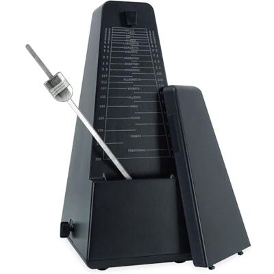 keepdrum Metrónomo mecánico negro con campana keepdrum Metrónomo mecánico negro con campana