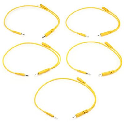 Hosa CMM-545Y Hopscotch Patch Cables, 3.5 mm TS with 3.5 mm TSF Pigtail to 3.5 mm TS, 5 pc, 1.5 ft Hosa CMM-545Y Hopscotch Patch Cables, 3.5 mm TS with 3.5 mm TSF Pigtail to 3.5 mm TS, 5 pc, 1.5 ft