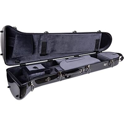 Crossrock Funda de Fibra de Vidrio Apta para disparadores F o Trombones Rectos con Correas de Hombro extraíbles-Black (), Negro, F-Trigger or Straight Trombone, Moderno Crossrock Funda de Fibra de Vidrio Apta para disparadores F o Trombones Rectos con Correas de Hombro extraíbles-Black (), Negro, F-Trigger or Straight Trombone, Moderno
