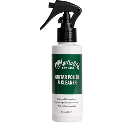 Martin & CO. GUITAR POLISH Limpiador ideal para limpiar y cuidar las guitarras con acabado brillante, fabricado solo con ingredientes de alta calidad, con cera de carnauba Martin & CO. GUITAR POLISH Limpiador ideal para limpiar y cuidar las guitarras con acabado brillante, fabricado solo con ingredientes de alta calidad, con cera de carnauba