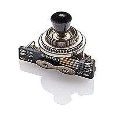 EMG Pickups »3-WAY B289 TOGGLE SWITCH BLACK KNOB« Selector de pickup para guitarras eléctricas Gibson™-Style 2 cables conexión (corto/largo) Botón black EMG Pickups »3-WAY B289 TOGGLE SWITCH BLACK KNOB« Selector de pickup para guitarras eléctricas Gibson™-Style 2 cables conexión (corto/largo) Botón black
