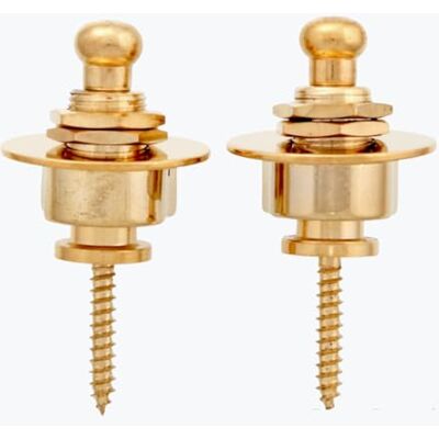 Allparts 2 estilo Schaller cerraduras de la correa de extracción de oro para la liberación de Allparts 2 estilo Schaller cerraduras de la correa de extracción de oro para la liberación de