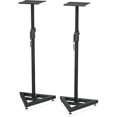 Behringer Juego de soporte para monitor ajustable en altura para trabajo pesado Behringer Juego de soporte para monitor ajustable en altura para trabajo pesado