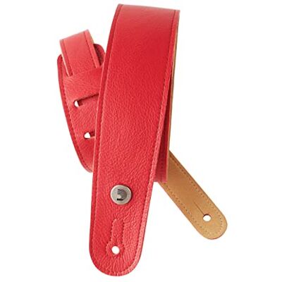 Waves D’Addario. Correa para guitarra de cuero delgada, rojo Waves D’Addario. Correa para guitarra de cuero delgada, rojo