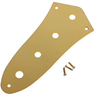 Allparts Placa de control para bajo jazz, repuesto y piezas pequeñas para guitarra eléctrica, color dorado Allparts Placa de control para bajo jazz, repuesto y piezas pequeñas para guitarra eléctrica, color dorado