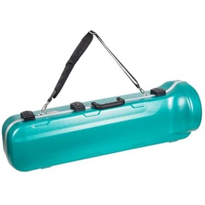 Crossrock Funda para clarinete, carcasa rígida de fibra de vidrio, correas de mochila, Azul menta, Trombone, Trombón Crossrock Funda para clarinete, carcasa rígida de fibra de vidrio, correas de mochila, Azul menta, Trombone, Trombón