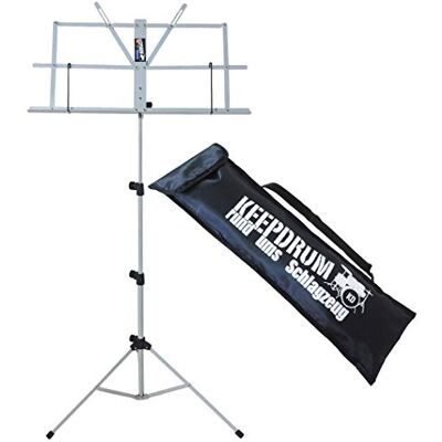 keepdrum mus2 SV Ordenador staender Plata Gris para atril Fácil montaje + Funda keepdrum mus2 SV Ordenador staender Plata Gris para atril Fácil montaje + Funda