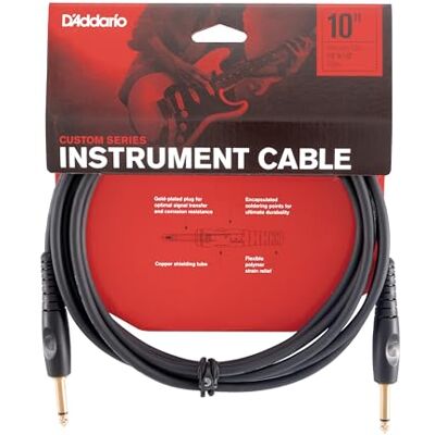 PlanetWaves EJ10 Cable de transmisión de señal para guitarra acústica, negro PlanetWaves EJ10 Cable de transmisión de señal para guitarra acústica, negro