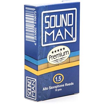 soundman 10 Cañas de Lengüeta para Saxofón Alto (1.5) soundman 10 Cañas de Lengüeta para Saxofón Alto (1.5)