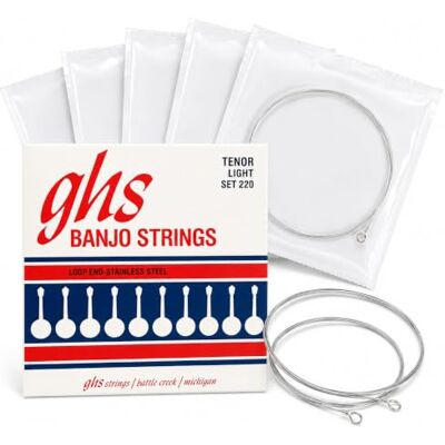 GHS Strings GHS 220 Tenor Banjo Acero Inoxidable suave (lazo) GHS Strings GHS 220 Tenor Banjo Acero Inoxidable suave (lazo)