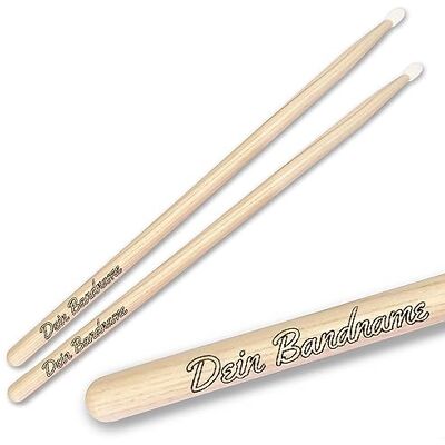 keepdrum Baquetas personalizadas con grabado personalizado, 1 par keepdrum Baquetas personalizadas con grabado personalizado, 1 par