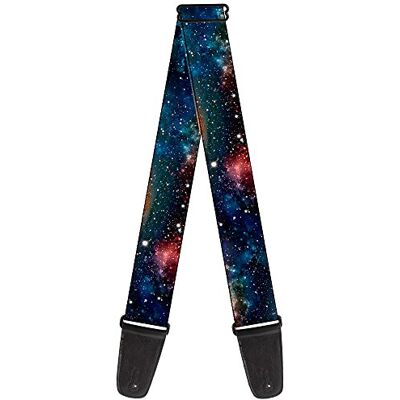 Buckle-Down Correa de guitarra Space Dust Collage de 2 pulgadas de ancho Buckle-Down Correa de guitarra Space Dust Collage de 2 pulgadas de ancho