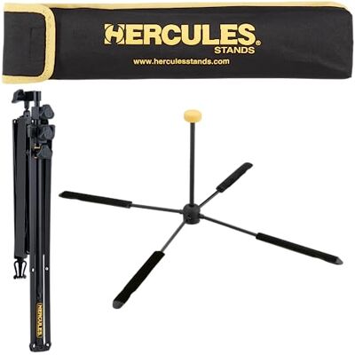 Hercules Juego de soporte para flauta TravLite con atril y funda Hercules Juego de soporte para flauta TravLite con atril y funda