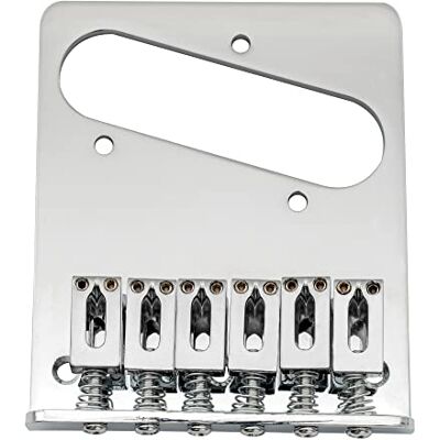 Musiclily Basic 54mm Puente Fijo TL 6 Selletas Aleación Zinc Cromado para Guitarra Eléctrica tipo Tele Musiclily Basic 54mm Puente Fijo TL 6 Selletas Aleación Zinc Cromado para Guitarra Eléctrica tipo Tele