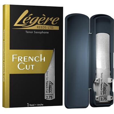 Legere Légère Reeds Tenor Saxófono Reed, French Cut, Dureza 2.75 () Cañas Sintéticas Premium para Viento-Madera Legere Légère Reeds Tenor Saxófono Reed, French Cut, Dureza 2.75 () Cañas Sintéticas Premium para Viento-Madera