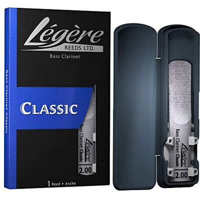 Legere Légère Reeds Bass Clarinete Reed, Classic, Dureza 2.00 () Cañas Sintéticas Premium para Viento-Madera Legere Légère Reeds Bass Clarinete Reed, Classic, Dureza 2.00 () Cañas Sintéticas Premium para Viento-Madera