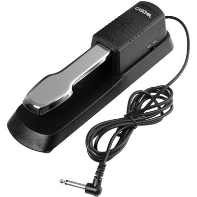 Cascha Sustain Pedal, potente pedal de sustain para teclado y piano digital Cascha Sustain Pedal, potente pedal de sustain para teclado y piano digital