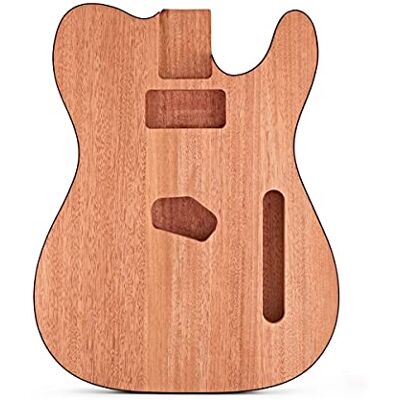gear4music Cuerpo de Guitarra Eléctrica sin Terminar, Telecaster Cuerpo en bruto con secciones pre-talladas para electrónica, puente y mástil, magnífica construcción en caoba gear4music Cuerpo de Guitarra Eléctrica sin Terminar, Telecaster Cuerpo en bruto con secciones pre-talladas para electrónica, puente y mástil, magnífica construcción en caoba