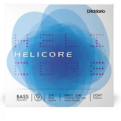 D'Addario Helicore 3/4 Scale Light Tension Pizzicato Bass Single G String D'Addario Helicore 3/4 Scale Light Tension Pizzicato Bass Single G String