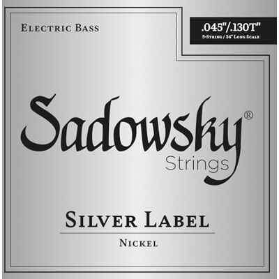 Sadowsky Silver Label 045-.130 Juego de cuerdas para bajo (34", 5 cuerdas, níquel y estrella) Sadowsky Silver Label 045-.130 Juego de cuerdas para bajo (34", 5 cuerdas, níquel y estrella)