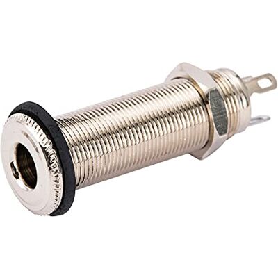 Musiclily Pro 6,35mm Hembra de Jack Cilíndrica Mono con 3 Pines para Guitarra Eléctrica y Bajo, Niquelado Musiclily Pro 6,35mm Hembra de Jack Cilíndrica Mono con 3 Pines para Guitarra Eléctrica y Bajo, Niquelado
