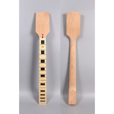 yinfente Mástil de repuesto para guitarra eléctrica, 22 trastes, 24.75 pulgadas, para bricolaje, cabeza de pala, madera de arce y caoba yinfente Mástil de repuesto para guitarra eléctrica, 22 trastes, 24.75 pulgadas, para bricolaje, cabeza de pala, madera de arce y caoba