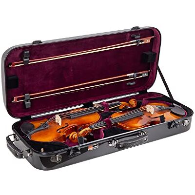 Crossrock Estuche para violín, Black, Double Violin Case, Estuche doble para violín Crossrock Estuche para violín, Black, Double Violin Case, Estuche doble para violín