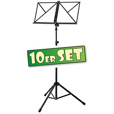 Classic Cantabile Atril De Partituras Heavy Negro Set De 10, 5 x 23 cm Construcción pesada, Pies de goma antideslizantes, Estructura estable de tres patas, Tornillos de apriete robustos, 5 x 23 cm Classic Cantabile Atril De Partituras Heavy Negro Set De 10, 5 x 23 cm Construcción pesada, Pies de goma antideslizantes, Estructura estable de tres patas, Tornillos de apriete robustos, 5 x 23 cm