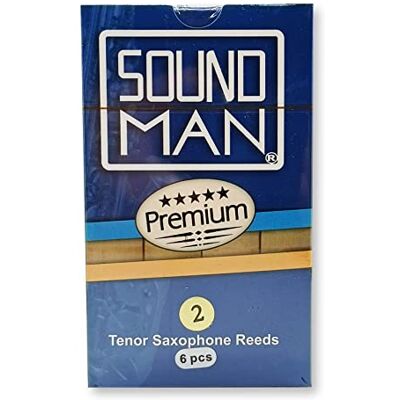 soundman 6 ® Cañas de Lengüeta para Saxofón Tenor (Dureza: 2,0) soundman 6 ® Cañas de Lengüeta para Saxofón Tenor (Dureza: 2,0)