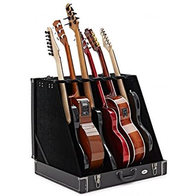 gear4music Soporte para 6 Guitarras de , Negro Alberga hasta 6 guitarras acústicas, eléctricas o bajos, listones de espuma ajustables protegen los instrumentos gear4music Soporte para 6 Guitarras de , Negro Alberga hasta 6 guitarras acústicas, eléctricas o bajos, listones de espuma ajustables protegen los instrumentos