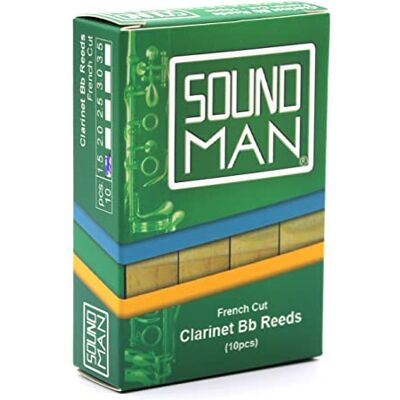 soundman 10 ® Cañas de Lengüeta para Clarinete Boehm (1,5) soundman 10 ® Cañas de Lengüeta para Clarinete Boehm (1,5)