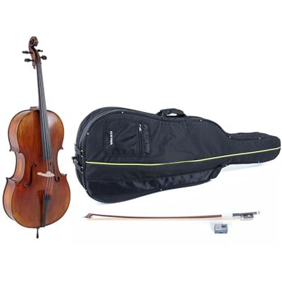 GEWA violonchelo, juego de violonchelos serie Maestro 2 VC4-1/4 listo para tocar incl. bolsa, arco Massaranduba y cuerdas Larsen Aurora GEWA violonchelo, juego de violonchelos serie Maestro 2 VC4-1/4 listo para tocar incl. bolsa, arco Massaranduba y cuerdas Larsen Aurora
