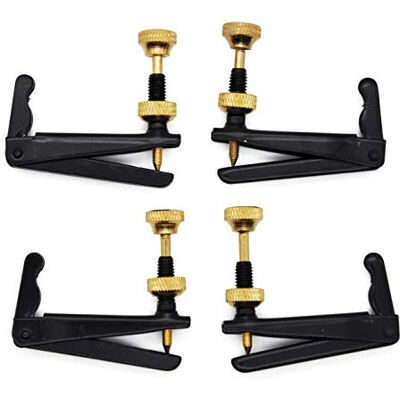 soundman 4 Afinadores Precisos para Cello (Violonchelo) 4/4 ® Metal/Nylon, Juego de 4 piezas, Diseño Tradicional (negro, con tornillo de oro) soundman 4 Afinadores Precisos para Cello (Violonchelo) 4/4 ® Metal/Nylon, Juego de 4 piezas, Diseño Tradicional (negro, con tornillo de oro)