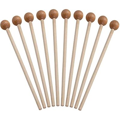 Classic Cantabile MG1818W Baquetas Para Glockenspiel 5 Pares, Mango De Arce Cabeza Redonda De Madera De Haya, Longitud Total: 18 cm, Diámetro De La Cabeza: 18 mm, Diámetro Del Mango: 6 mm Classic Cantabile MG1818W Baquetas Para Glockenspiel 5 Pares, Mango De Arce Cabeza Redonda De Madera De Haya, Longitud Total: 18 cm, Diámetro De La Cabeza: 18 mm, Diámetro Del Mango: 6 mm