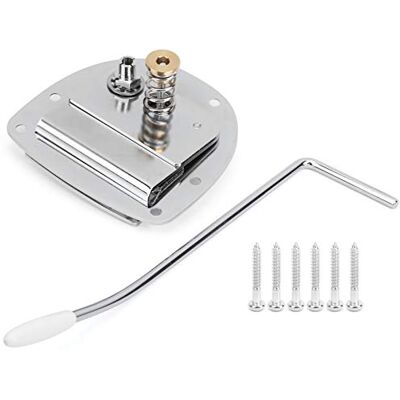 VBESTLIFE Puente de Trémolo para Guitarra Eléctrica Jazzmaster, Repuesto Metálico Acero de alta dureza, reemplazo directo de puentes viejos, ajuste de vibrato estable para tus cuerdas VBESTLIFE Puente de Trémolo para Guitarra Eléctrica Jazzmaster, Repuesto Metálico Acero de alta dureza, reemplazo directo de puentes viejos, ajuste de vibrato estable para tus cuerdas