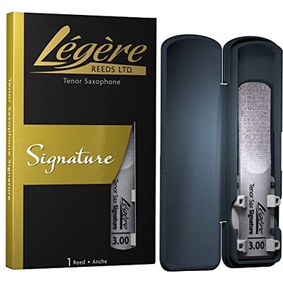 Legere Légère Reeds Tenor Saxófono Reed, Signature, Dureza 3.00 (TSG3.00) Cañas Sintéticas Premium para Viento-Madera Legere Légère Reeds Tenor Saxófono Reed, Signature, Dureza 3.00 (TSG3.00) Cañas Sintéticas Premium para Viento-Madera