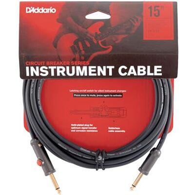 Waves Cable de instrumento con disyuntor con interruptor de apagado con bloqueo de 9 m, conector recto Waves Cable de instrumento con disyuntor con interruptor de apagado con bloqueo de 9 m, conector recto