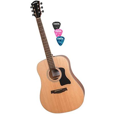 Cascha Guitarra Occidental, Forma Dreadnought, Guitarra Acústica, Guitarra Acústica Occidental, Cuerdas de Acero, Principiante y Avanzado, incluyendo 3 púas Cascha Guitarra Occidental, Forma Dreadnought, Guitarra Acústica, Guitarra Acústica Occidental, Cuerdas de Acero, Principiante y Avanzado, incluyendo 3 púas