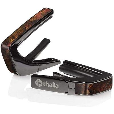 Thalia Cejilla negra con acabado cromado con incrustaciones de alas de whisky Tennessee Thalia Cejilla negra con acabado cromado con incrustaciones de alas de whisky Tennessee