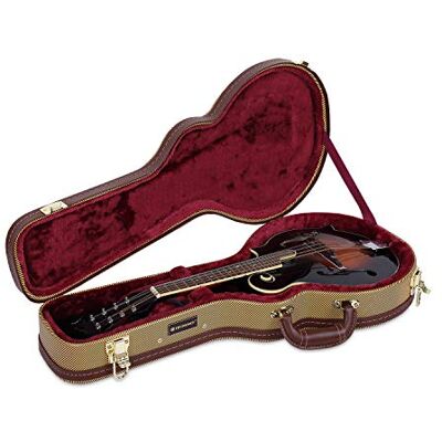 Crossrock Funda rígida de Vinilo Tweed para mandolina Estilo F () Crossrock Funda rígida de Vinilo Tweed para mandolina Estilo F ()